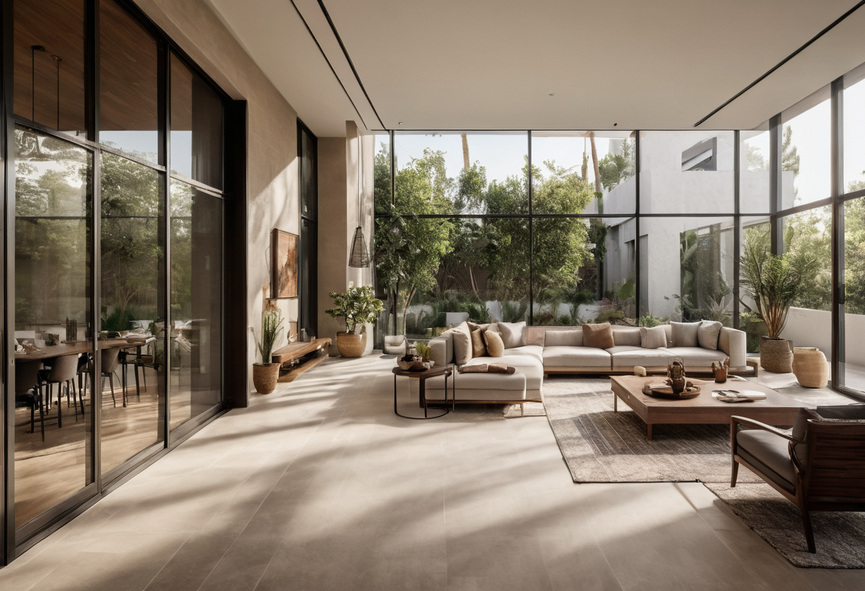 Which Riyadh site and climate decisions affect villa interior design interior planning detail